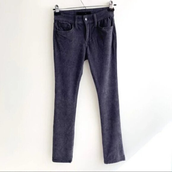 Joe’s Jeans Suede Pants Flawless Icon Skinny Ankle Faux Mid rise Grey - Picture 4 of 16